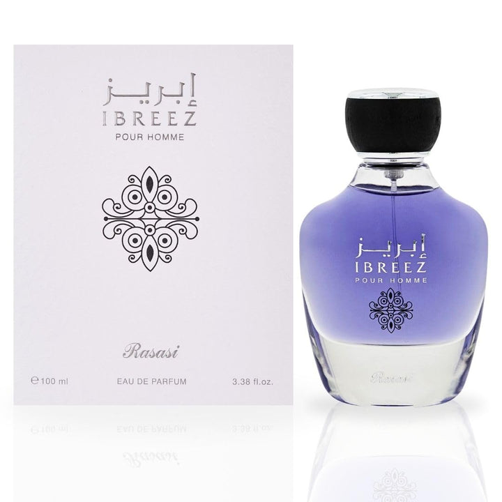 RASASI Ibreez Eau De Parfum Spray 100ML (3.38 OZ) Long Lasting Arabian Perfume for Men with Citrus, Lavender, Bergamot And Aquatic Notes - A Distinctive and...