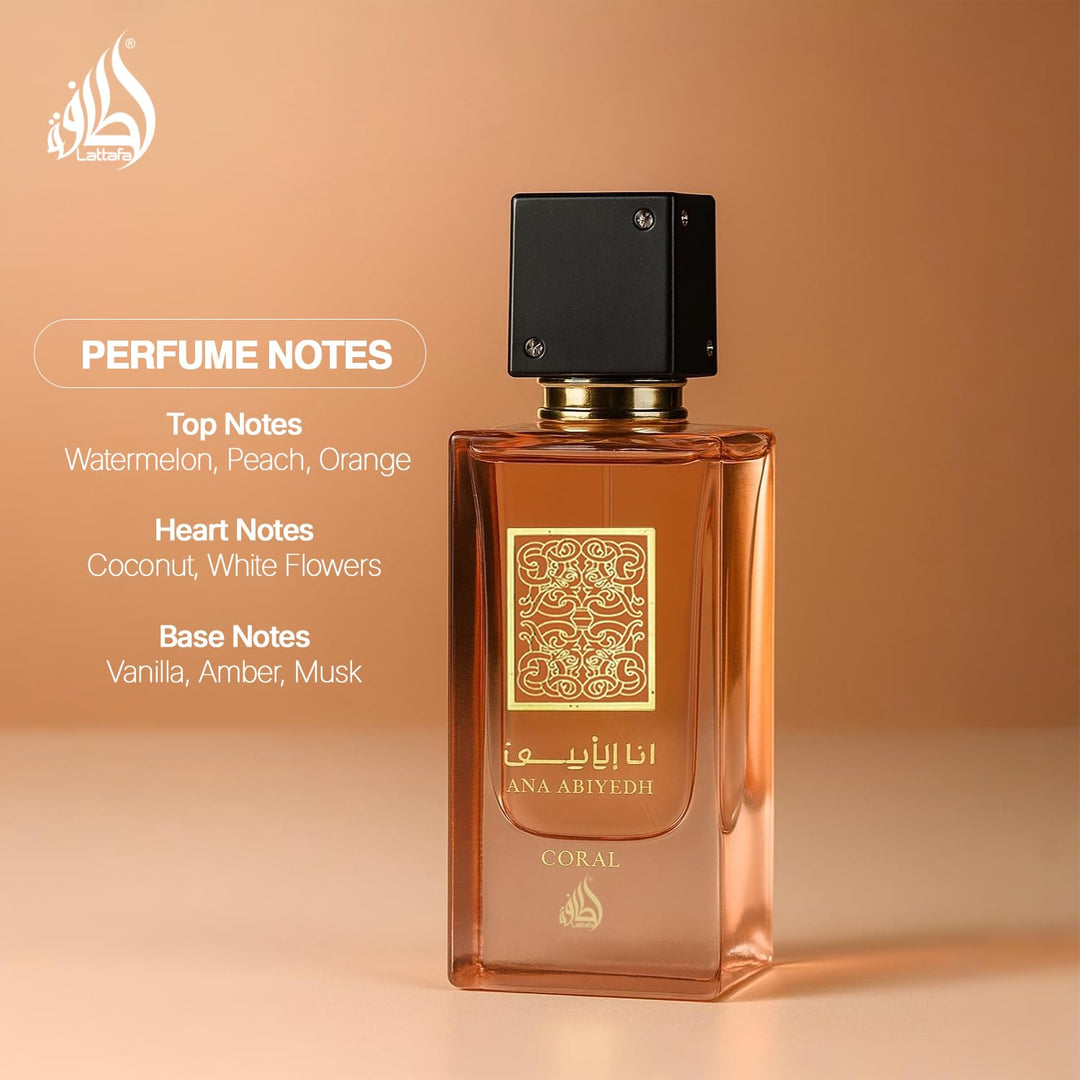 Lattafa Ana Abiyedh Scarlet – Fruity, Floral, Spicy, Sweet – Eau de Parfum Spray Long-Lasting Fragrance for Unisex, 2.0 Ounce / 60 ml