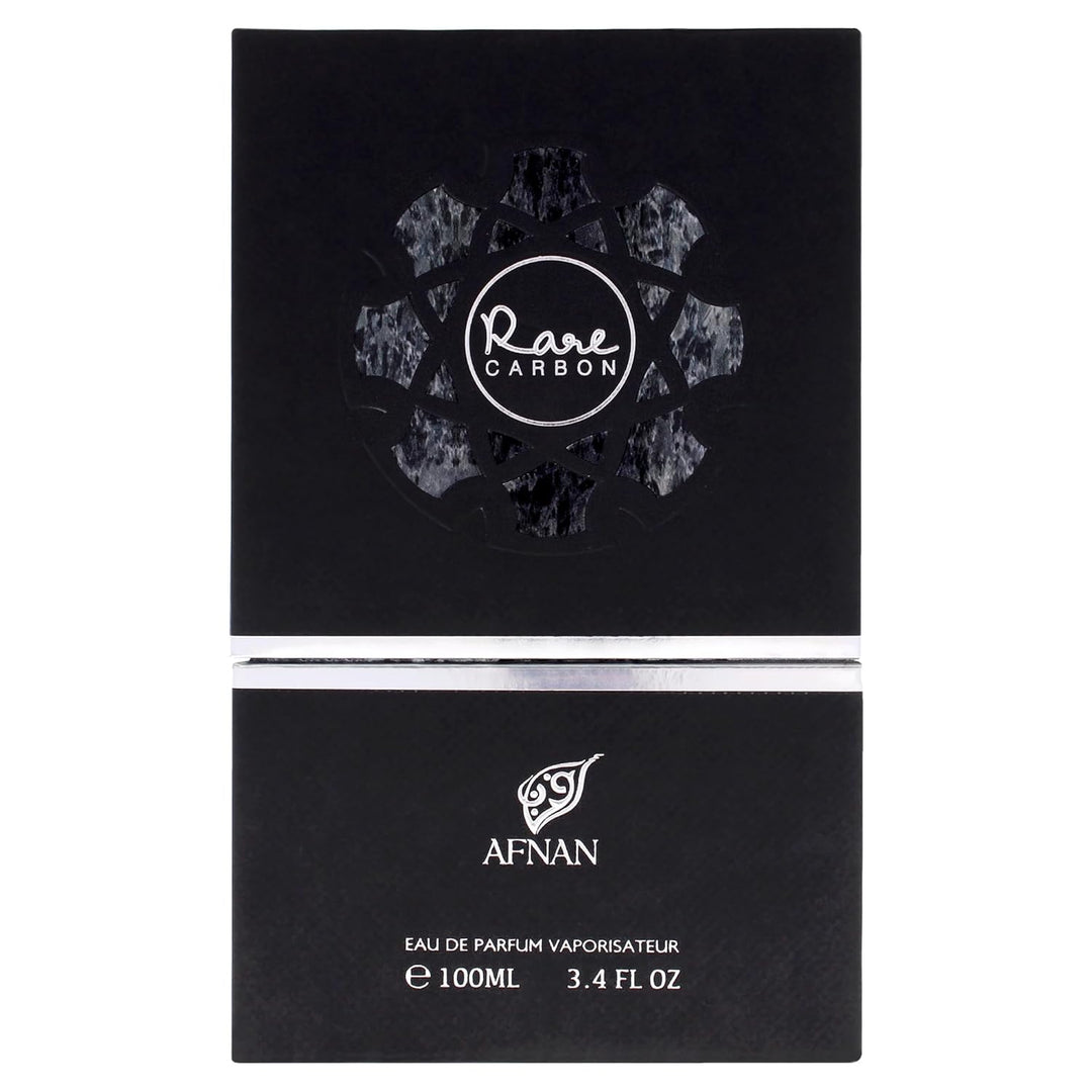 Afnan Rare Carbon Eau De Parfum Spray for Men, 3.4 Fl. Oz