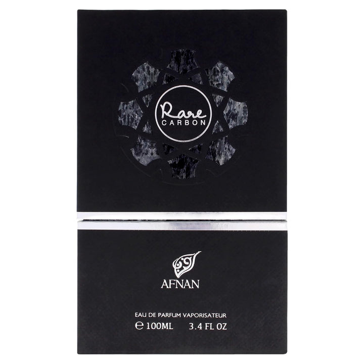 Afnan Rare Carbon Eau De Parfum Spray for Men, 3.4 Fl. Oz