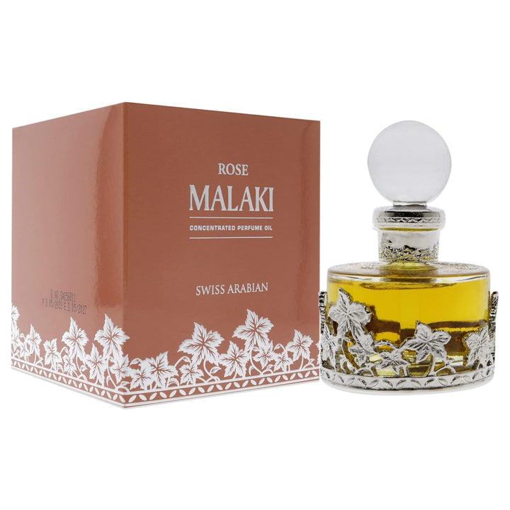 Swiss Arabian Rose Malaki - Luxury Products From Dubai - Long Lasting And Addictive Personal Perfume Oil Fragrance - A Seductive, Signature Aroma - The Luxurious Scent Of Arabia - 1 Oz