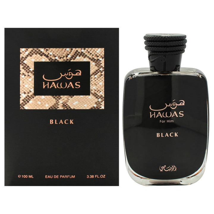 Hawas Black by Rasasi for Men - 3.38 oz EDP Spray