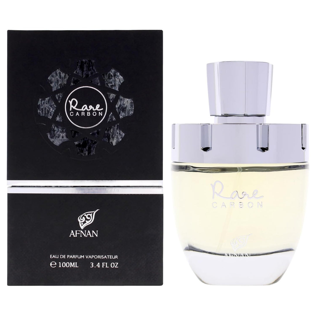 Afnan Rare Carbon Eau De Parfum Spray for Men, 3.4 Fl. Oz