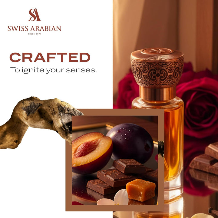 Swiss Arabian Private Oud - Luxury Products From Dubai - Long Lasting, Addictive Personal Perfume Oil Fragrance - A Seductive Signature Aroma - 0.4 Oz